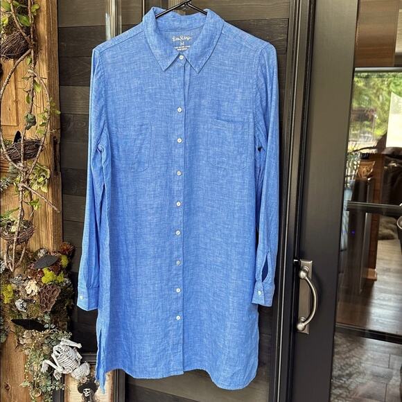 Lilly Pulitzer NWT 138.00 Women's Sea View Linen Button-Front Cover-Up Size XS - Picture 5 of 5